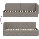  Kutni okvir kreveta Sivo-smeđa 80 x 200 cm tkanina | shoptok.hr