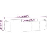 vidaXL visoka greda iz prašno premazanega jekla 175x100x36 cm antracit | Shoptok.si