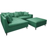 MID.YOU Ecksofa inkl. Hocker, mikrovlakna zelena | Shoptok.si