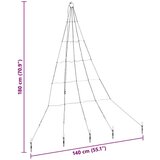 vidaXL LED božićno drvce s 112 LED svjetlima Šareni 511 cm Metal | shoptok.hr