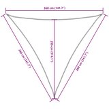  Jedro protiv sunca od tkanine trokutasto 3,6x3,6x3,6 m smeđe | shoptok.hr