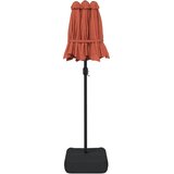  Dvostruki vrtni suncobran s LED svjetlima terakota 316 x 145 cm | shoptok.hr