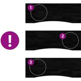 vidaXL Mizna plošča temno rjava 140x50x2,5 cm trdna hrastovina | Shoptok.si