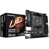 Gigabyte A520I AC Motherboard - Supports AMD Ryzen 5000 Series AM4 CPUs, 6 Phases Digital VRM, up to 5300MHz DDR4 (OC), 1xPCIe 3.0 M.2, WIFI, GbE LAN, USB 3.2 Gen1 | shoptok.hr