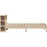 vidaXL Knjižna postelja brez vzmetnice 90x200 cm trdna borovina | Shoptok.si