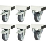 RAU Komplet koles za serijo adlatus 300, 4 vrtljiva kolesa z zavoro + 2 fiksni kolesi, ŠxD 100 x 30 mm | Shoptok.si