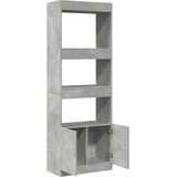  Visoka komoda siva boja betona 63x33x180 cm konstruirano drvo | shoptok.hr