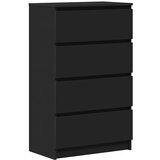  Komoda crna 60 x 35 x 98,5 cm od konstruiranog drva | shoptok.hr