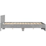  Okvir za krevet s uzglavljem i LED siva boja betona 150x200 cm | Eponuda.com