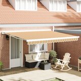 vidaXL Automatska tenda za povlačenje Višebojna pruga 400x300 cm Cijene