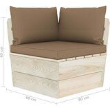  Vrtna kutna sofa od paleta s jastucima impregnirana smrekovina | shoptok.hr