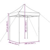  Zabavni šotor Črna 200 x 200 x 306 cm Oxford tkanina, (5000184475) | Shoptok.si