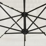  Vrtni suncobran s čeličnom šipkom bijeli 324x324x247 cm | Eponuda.com