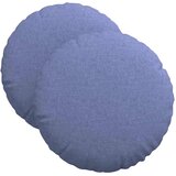  Jastučići za sjedenje 2 pcs Traper plava Ø40 x 13 cm tkanina | Eponuda.ba