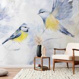  Foto tapeta - Watercolor Tit - First Variant 147x105 Samoljepljiva | shoptok.hr