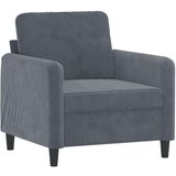  Fotelja tamnosiva 60 cm baršunasta | shoptok.hr