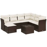 vidaXL 8-dijelni set vrtnih sofa s jastucima smeđi od poliratana | shoptok.hr