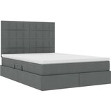  Krevet s od storage Tamno siva 140 x 190 cm Lažna koža | shoptok.hr