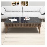 Hanah home set nameštaja za dnevnu sobu Milano - orah, crna | Eponuda.com