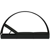 LEŽAJ za sunčanje s krovom crni 211 x 57 x 140 cm poliratan | shoptok.hr