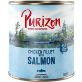 Purizon 10 + 2 gratis! mokra pasja hrana 12 x 400 g/ 800 g - Losos s špinačo & kokosom (12 x 800 g) Cene