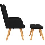  Stolica za opuštanje s osloncem za noge od tkanine crna | shoptok.hr