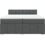  Krevet s oprugama i madracem tamnosivi 200 x 200 cm od tkanine | shoptok.hr