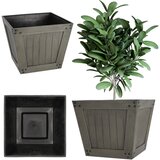 KADAX cvetlični lonec 30 cm kvadraten cvetlični lonec za balkon ali teraso siv, (5000350764) | Shoptok.si