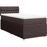  Krevet s oprugama i madracem tamnosmeđi 90 x 190 cm od tkanine | shoptok.hr