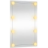  Zidno ogledalo s LED svjetlima 40x60 cm stakleno pravokutno | shoptok.hr
