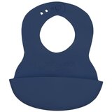 BabyOno Silikonski podbradak 6 m+, tamno plava Cijene