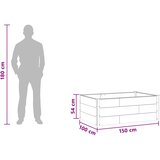  Povišena vrtna gredica Crna 150 x 100 x 54 cm | Eponuda.ba