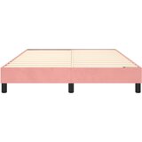  Okvir za krevet s oprugom ružičasti 140 x 190 cm baršunasti | shoptok.hr