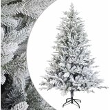  Umjetno božićno drvce s nogom 240 cm PVC i metal - Zelena i bijela 240 cm bez LED svjetala | shoptok.hr