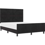  Krevet s opruga kutije s uzglavljem Crna 140 x 190 cm Baršun | shoptok.hr