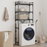 vidaXL Polica za perilicu rublja crne 67x25x163 cm drvena | shoptok.hr