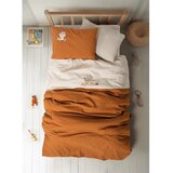 Mijolnir Oranžna/bež bombažna otroška posteljnina za otroško posteljico z rjuho/4-delna 100x150 cm Clever – u
