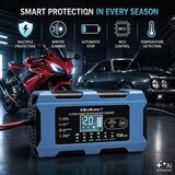 Qoltec 52668 pametni punjač akumulatora 12 V / 10 A s funkcijom regeneracije Slike