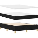 Box Postelja z dnom in vzmetnico Črna 160x200 cm Tkanina, (22050687) | Shoptok.si
