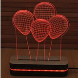 Black Cut 3D Noćna LED lampa Red Baloons B001RED | ePonuda.com