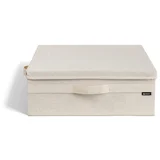 Bež tekstilna škatla za shranjevanje s pokrovom 46x56x16 cm Soft Storage Low –