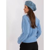 Fashion Hunters Dirty blue, monochrome women's beret Cene