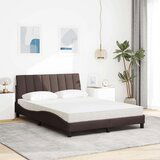  Postelja z vzmetnico temno rjav 120x200 cm blago, (21829426) | Shoptok.si
