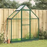 vidaXL Rastlinjak z okvirjem zelen 169x58x202 cm aluminij Cene