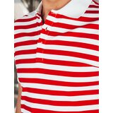 DStreet Koszulka męska polo w paski biała | Shoptok.si