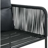 PVC Vrtna jedilna garnitura 3-delna PVC ratan črna | Shoptok.si