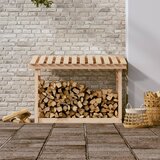  Stalak za drva za ogrjev 108x64,5x78 cm od masivne borovine | shoptok.hr