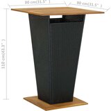 In barski stol crni 80x80x110 cm poliratan i masivno drvo bagrema Cijene