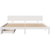 vidaXL Posteljni okvir s predali bel 200x200 cm trdna borovina | Shoptok.si