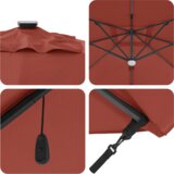  Kantilever Roma senčnik Rdeča in črna 352 x 251 x 265 cm, (5000045837) | Shoptok.si